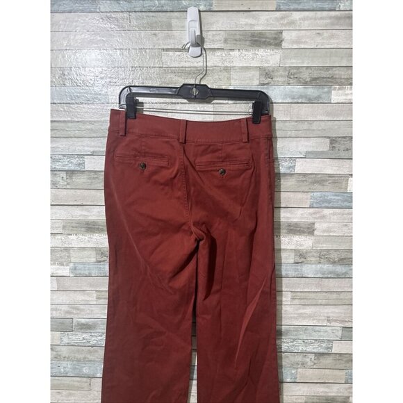 Women’s Soft Surroundings Chino Pants Maroon Wide Leg Size 6 - Picture 8 of 11